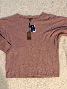 Heather Mauve Quarter Sleeve Knit Top